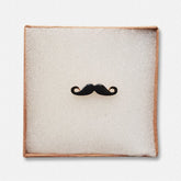 Black Moustache Lapel Pin